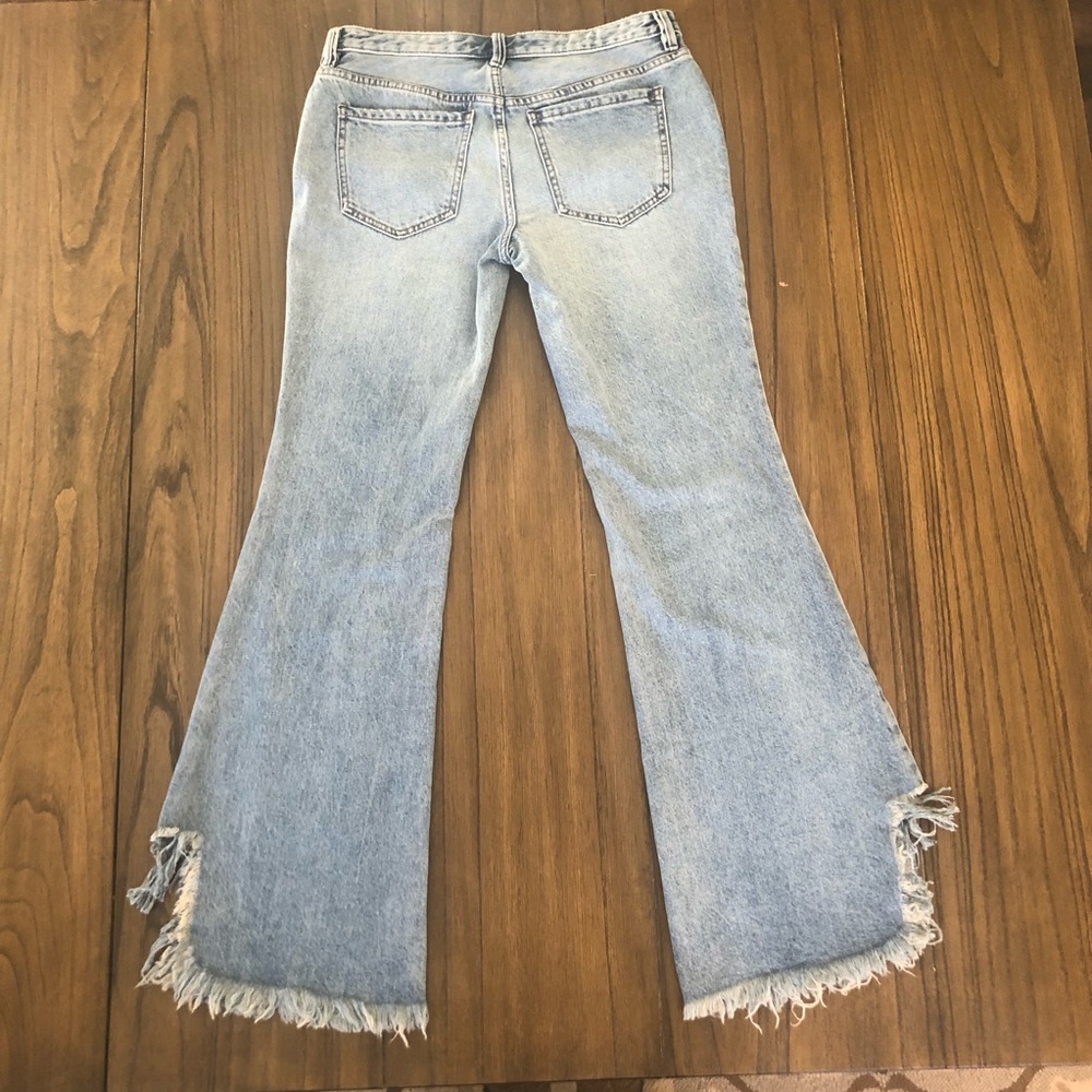 We The Free High Rise vintage raw hem flare jeans - Picture 3 of 7